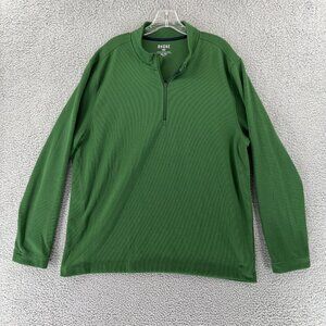 Rhone Sweater Mens XXL Green Quarter Zip Pullover Stretch Sweater Long Sleeve‎